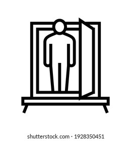 vector de icono de línea de experto de negocios. signo de experto de hombre de negocios. símbolo de contorno aislado ilustración negra