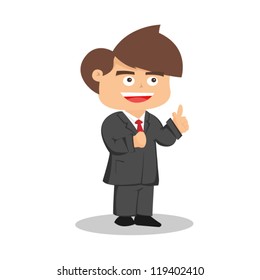 Businessman explain about something