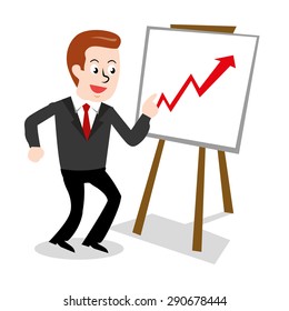Businessman explaining strategies 