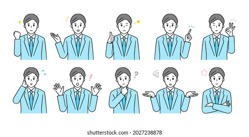 Businessman Expression and Pose Set