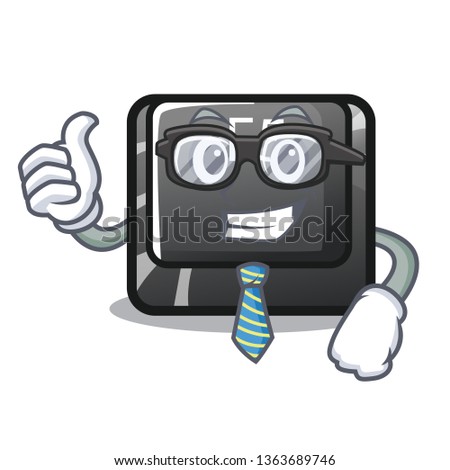 Businessman f5 installed on the mascot computer