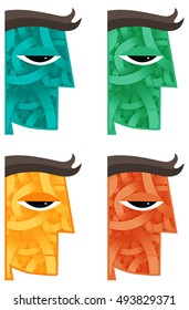Businessman Face - Abstract