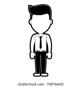 Businessman faceless avatar icon vector illustration graphic design