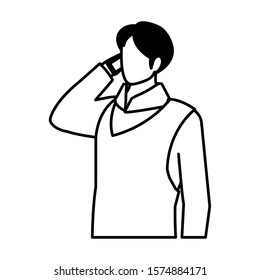 businessman faceless on white background vector illustration design