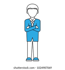 Businessman faceless profile