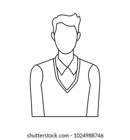 Businessman faceless profile