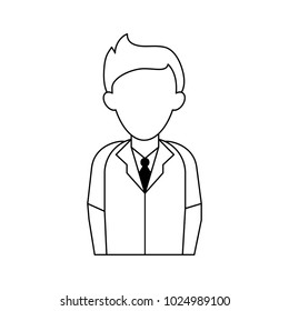 Businessman faceless profile