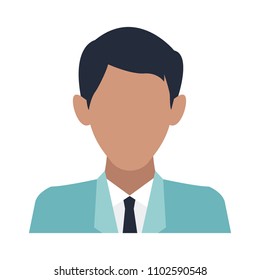 Businessman faceless profile