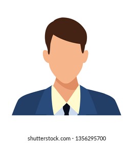 Businessman faceless profile avatar