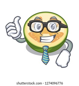 Businessman faijoa fruit juice on character glass