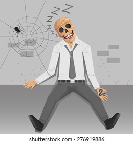 businessman failed left alone, vector