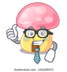 Businessman fairy House mushroom on a cartoon