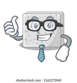 Businessman feta cheese pieces character
