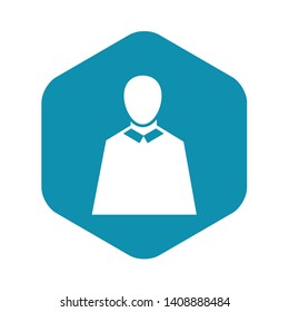 Businessman figure icon. Simple illustration of businessman figure vector icon for web design isolated on white background