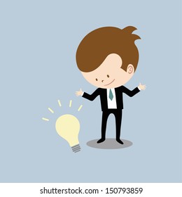 Businessman find a good idea
