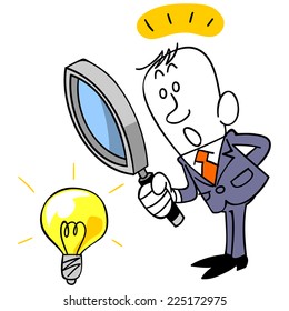 Businessman find the idea