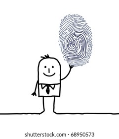 businessman & fingerprint