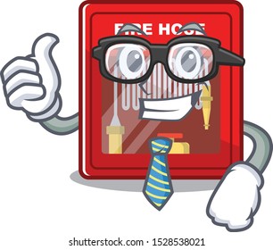 Businessman fire hose cabinet isolated with character