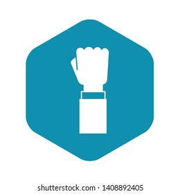 Businessman fist up icon. Simple illustration of businessman fist up vector icon for web design isolated on white background