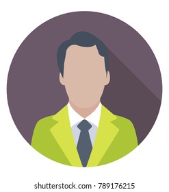 
Businessman Flat Colored Icon
