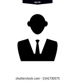 Businessman in flat design icon vector illustration logo template. eps10