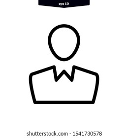 Businessman in flat design icon vector illustration logo template. eps10