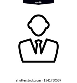 Businessman in flat design icon vector illustration logo template. eps10
