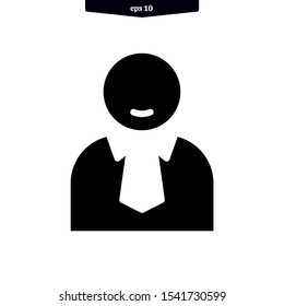 Businessman in flat design icon vector illustration logo template. eps10