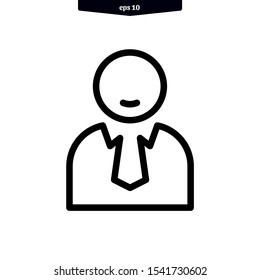Businessman in flat design icon vector illustration logo template. eps10