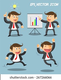 businessman flat icon character