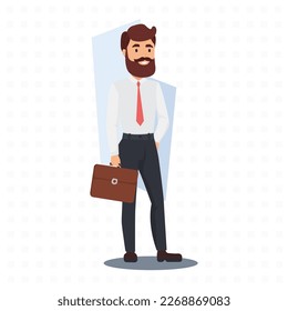 Businessman flat icon. Colored vector element from business man and woman collection. Creative Businessman icon for web design, templates and infographics.