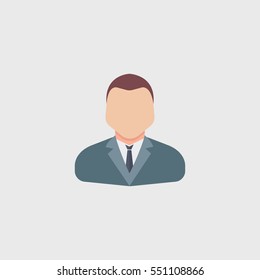Businessman flat icon illustration isolated vector sign symbol