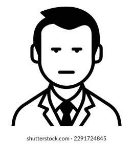 Businessman Flat Icon Isolated On White Background