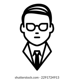Businessman Flat Icon Isolated On White Background