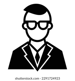 Businessman Flat Icon Isolated On White Background