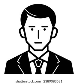 Businessman Flat Icon Isolated On White Background