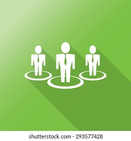 businessman flat icon with long shadow.