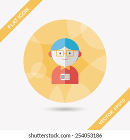 businessman flat icon with long shadow,eps10