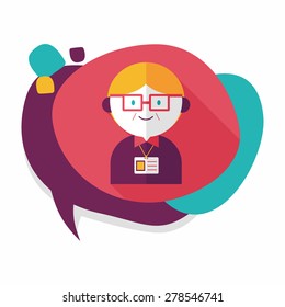 businessman flat icon with long shadow,eps10