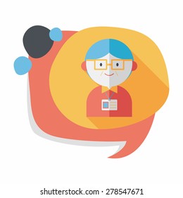 businessman flat icon with long shadow,eps10