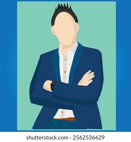 businessman flat illustration design vector clean and unique latest