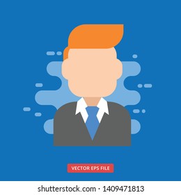 Businessman flat modern vector icon