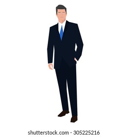 Businessman flat style vector illustration