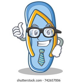 Businessman flip flops character cartoon