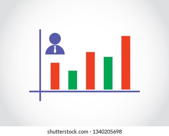 Businessman Fluctuate Graph