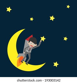 businessman flying