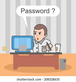 Businessman Forgot The Password Of Email 