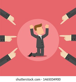 The Businessman Found Guilty Vector Illustration 