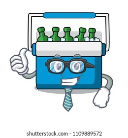 Businessman freezer bag character cartoon