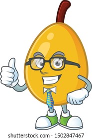 Businessman fresh loquat cute cartoon character style.